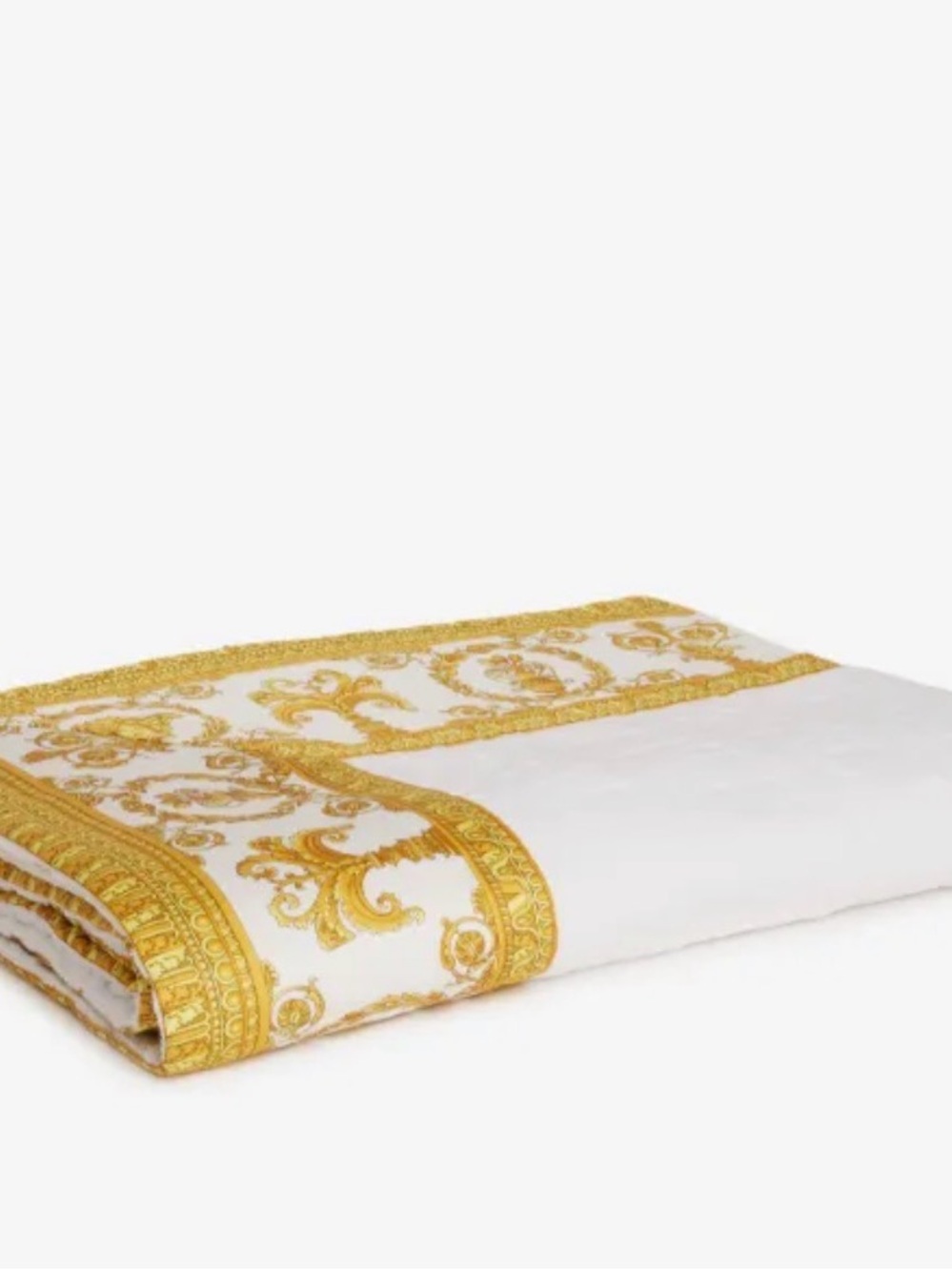 Versace White and Gold Barocco Beach Towel